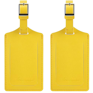 Genuine leather luggage tag letter pattern washable