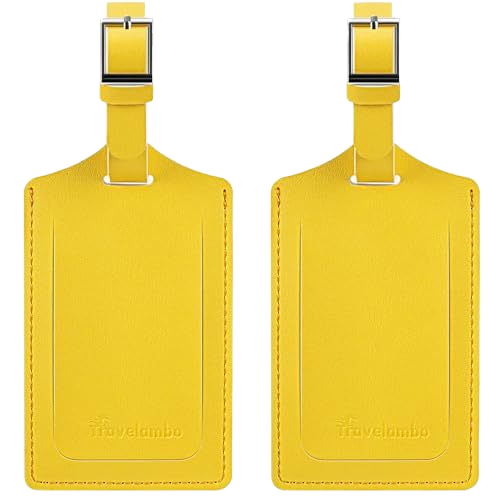 Genuine leather luggage tag letter pattern washable