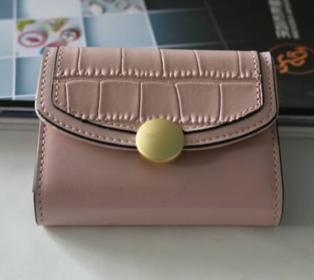 Lady's PU leather long wallet custom logo