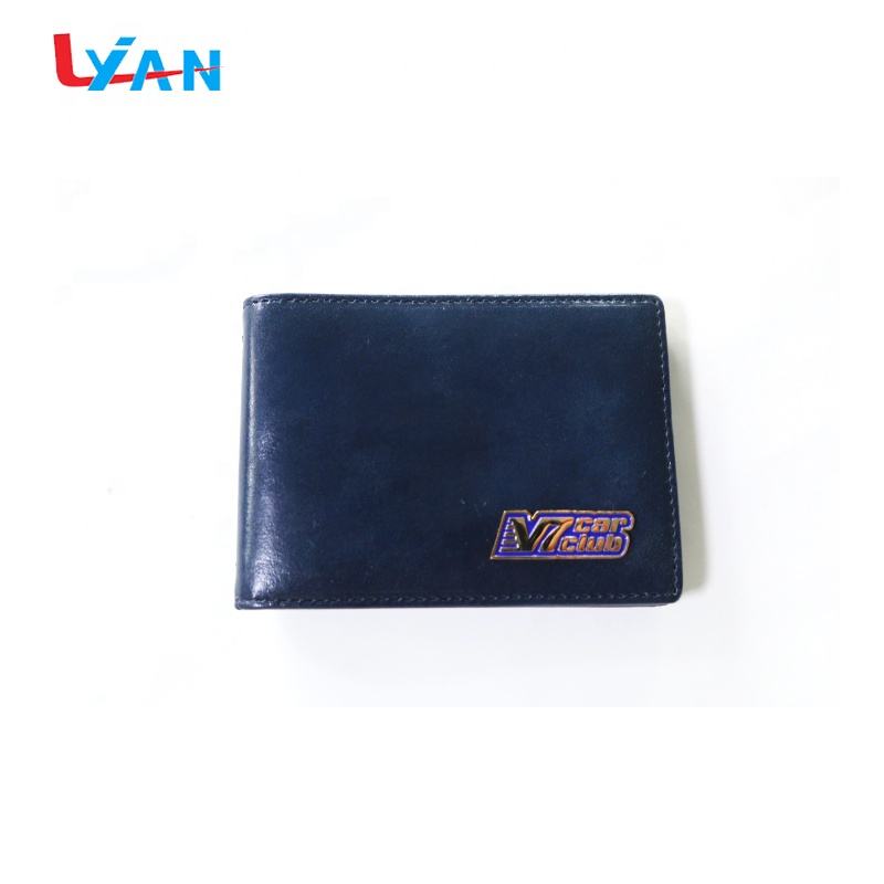 Genuine leather business card holder custom ID case